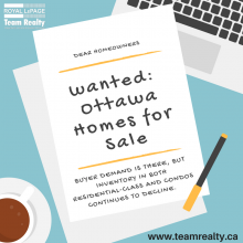 Wanted: Ottawa Homes for Sale